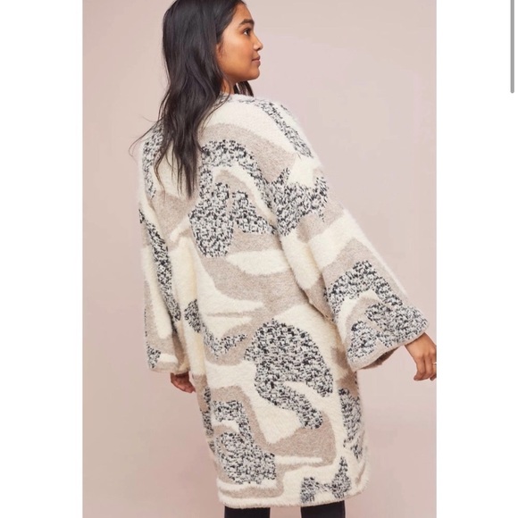 **SOLD** Anthropologie Winter Walk Fuzzy Kimono - Picture 3 of 7